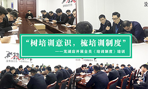 “樹培訓意識，梳培訓制度”—安徽分公司蕪湖店開展全員《培訓制度》培訓！ 